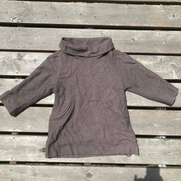 Dagg and Stacey Brown Wool Sweater/Jacket, Cowl Neck - Picture 1 of 3